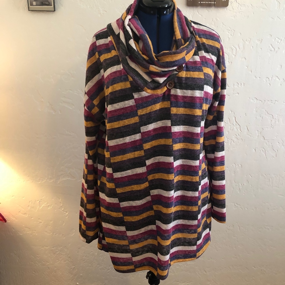 42pops cowl neck pullover sweater, size 2X